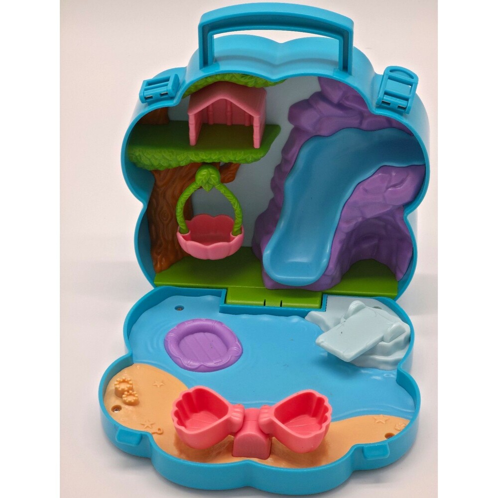 Lakeshore Toy Shop Paw Print Carry Case Compact Playset, Blue & Pink